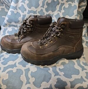 BRAZOS composite toe brown leather work boots sz 7.5